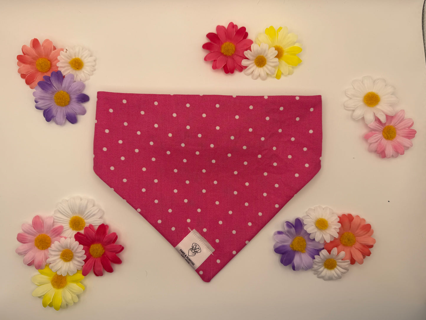 Pink Daisy Bandana