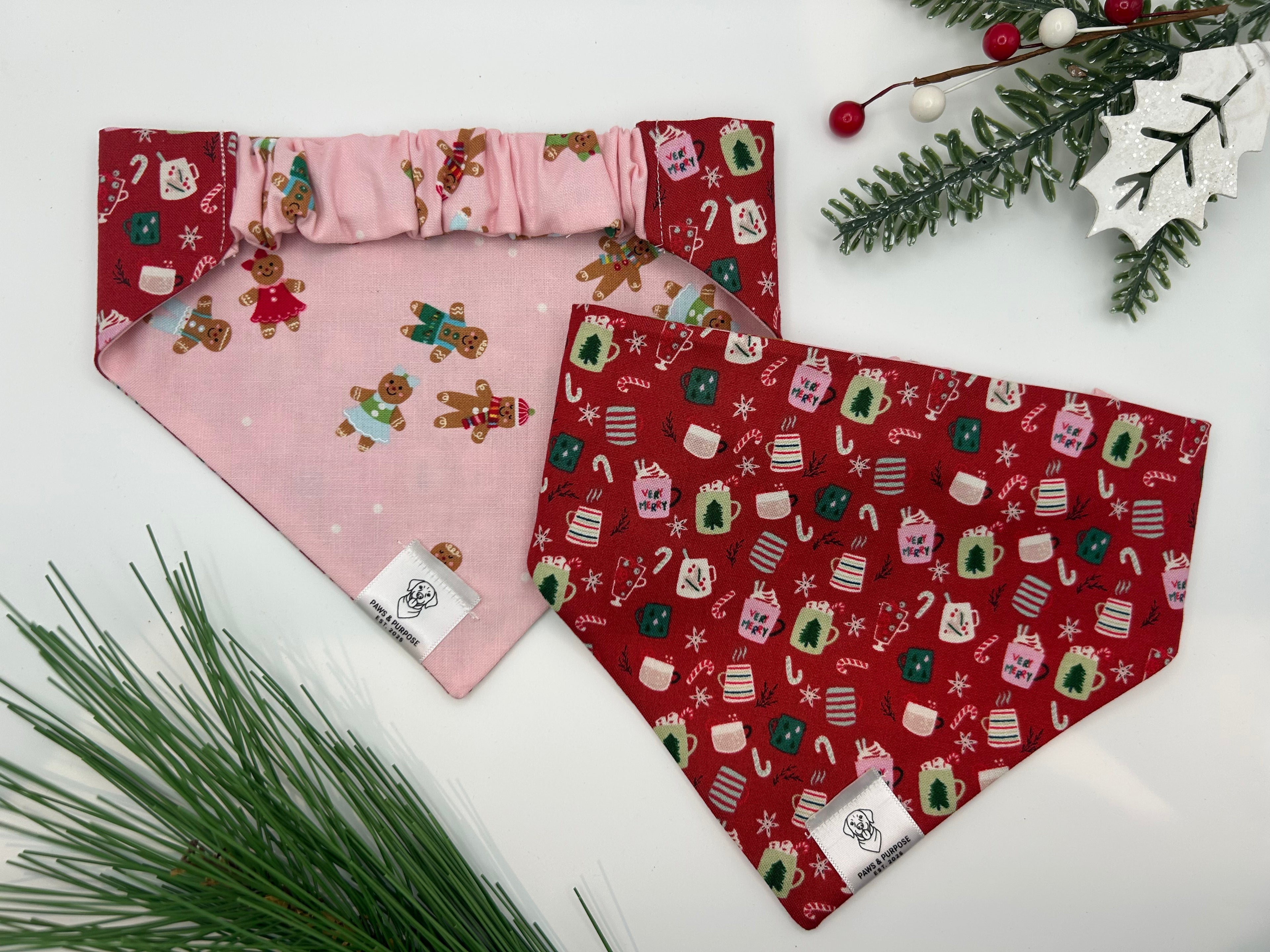Hot Cocoa Mugs/Gingerbread Bandana