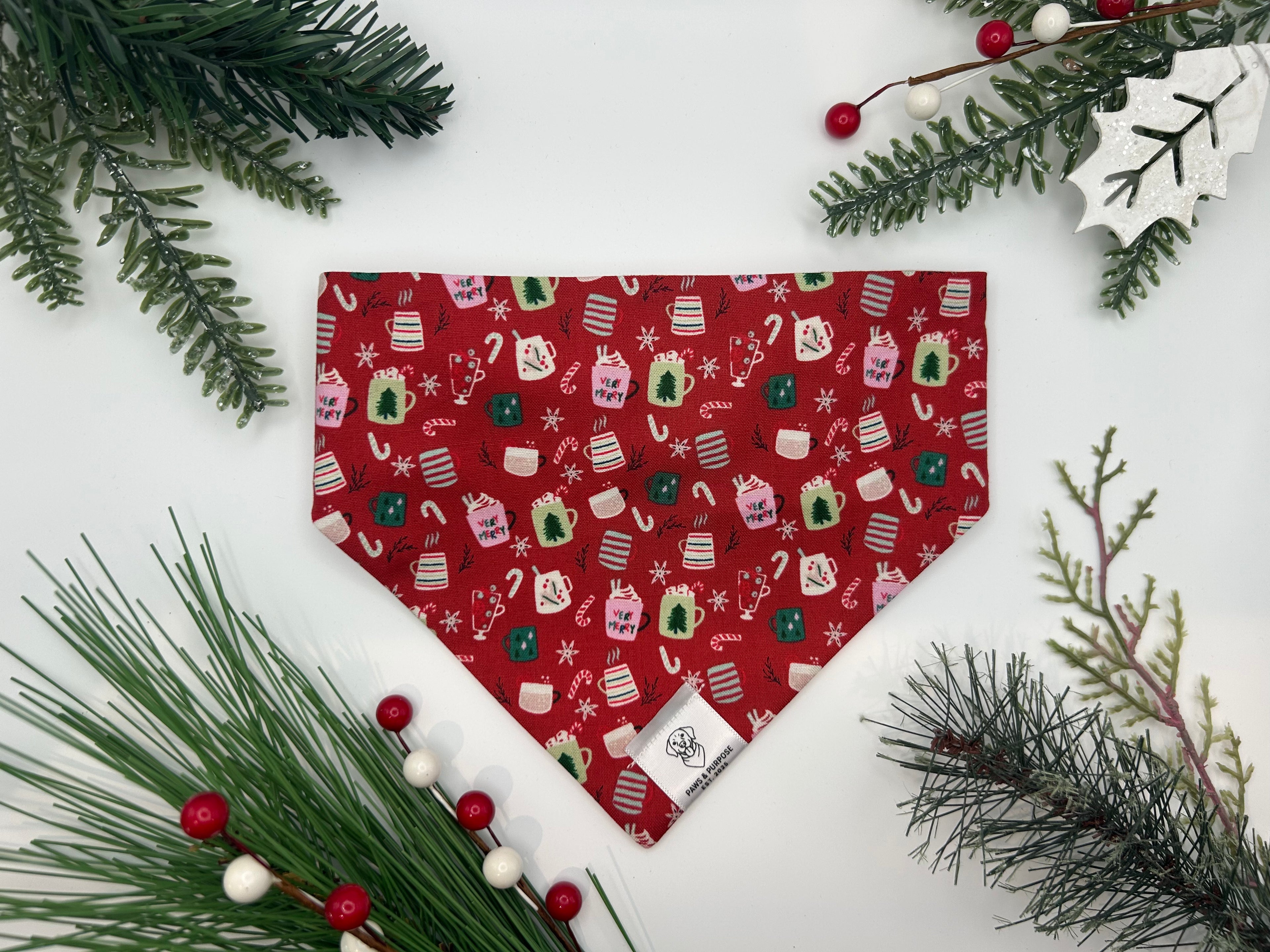 Hot Cocoa Mugs/Gingerbread Bandana