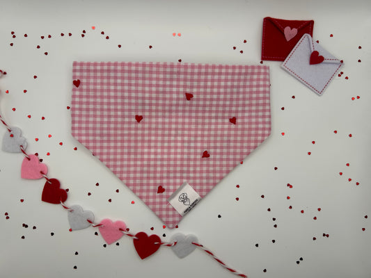 Heart Gingham/Floral Bandana