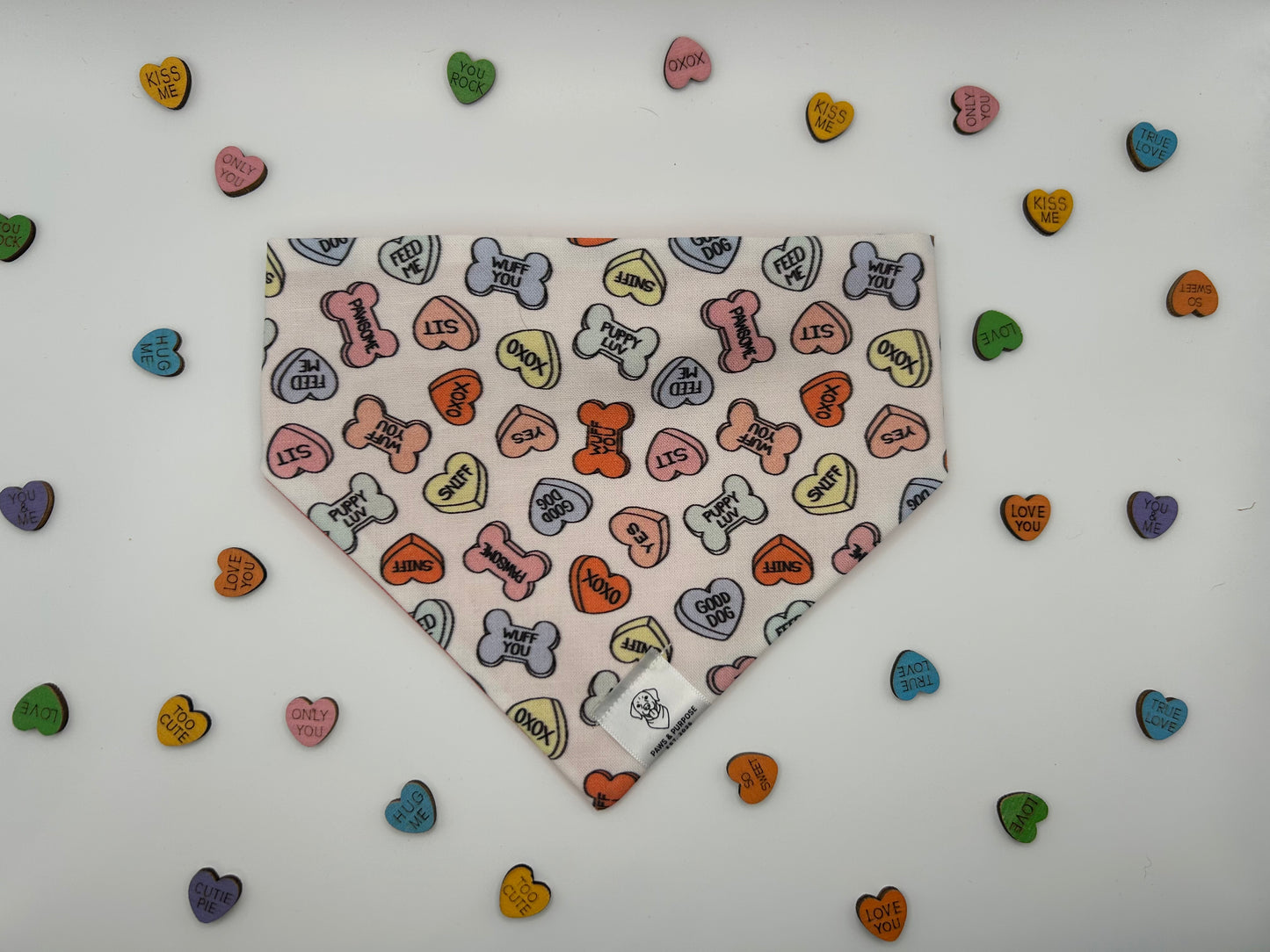 Conversation Hearts Bandana